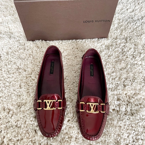 Louis Vuitton Burgundy Amarante Vernis Leather Oxford Loafers with original box - Picture 3 of 7
